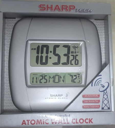 Sharp tech atomic clock - atomic, w/