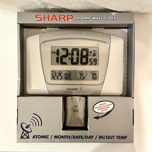 Sharp atomic clock temp - sharp, w/