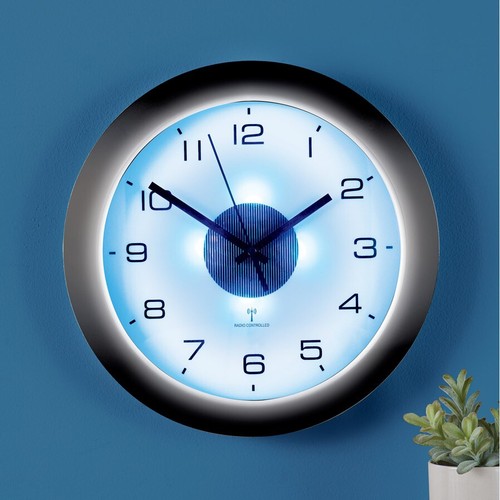 Lighted atomic wall - 12", clock